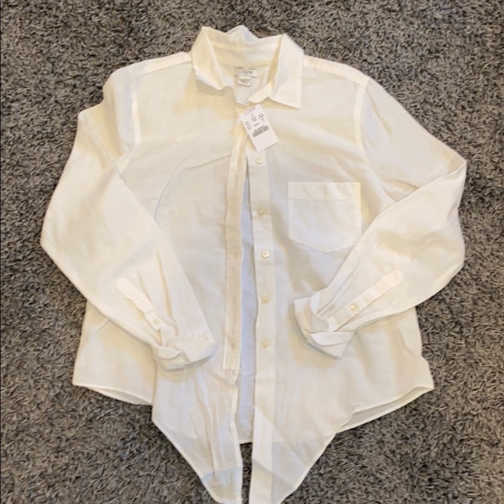 NWT! J.Crew White button up size small
